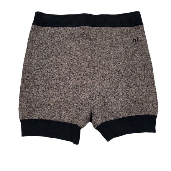 Nude Lucy Women’s Active Knit Shorts Organic Cotton Granite Size XS Brown Black - Picture 3 of 10
